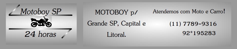 Motoboy SP 24 horas